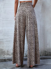 Clasi Leopard Print High Waist Wide Leg Pants